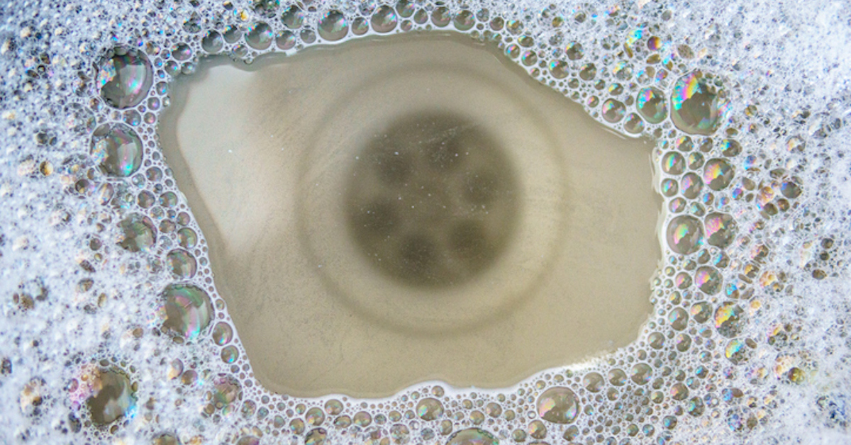 Sink backup that may require a sewage cleanup.