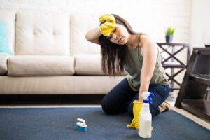 Cleaning wet carpeting