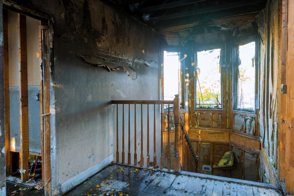 Fire Damage Restoration vs. Renovation: Which Does Your Property Need? - Valley Restoration home in need of fire damage restoration services